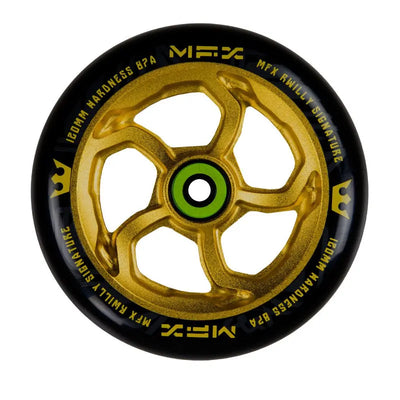 MGP MFX R Willy Hurricane Signature 120mm Scooter Wheels - Anodised Gold - Buy Best Cheap Stunt Scooters Online At Wake2o.co.uk