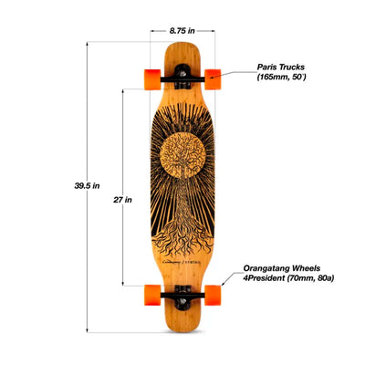 Loaded Symtail Longboard Complete - Carving and Pumping Set-Up - Wake2o