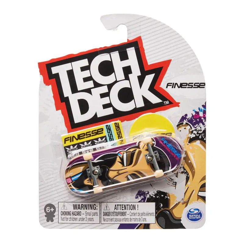 Tech Deck 96mm Fingerboard - M44 Series - Finesse - Toy Miniature Skateboards - Wake2o