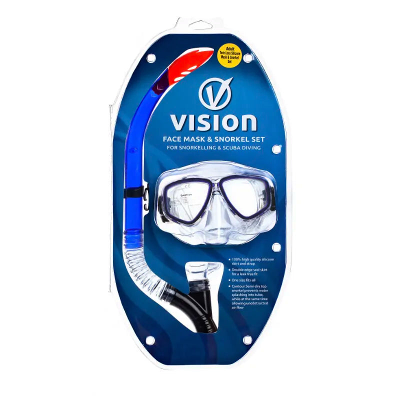 Vision Adults Silicone Mask and Snorkel Set - Wake2o