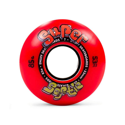 Enuff Super Softie Skateboard Wheels Red 53mm - Shrewsbury UK Skateboard Shop - Wake2o