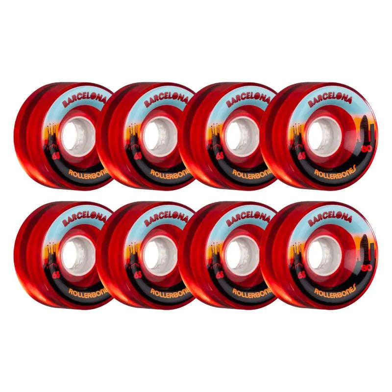 RollerBones Barcelona Outdoor Quad Skate Wheels - 62mm 80a - Wake2o