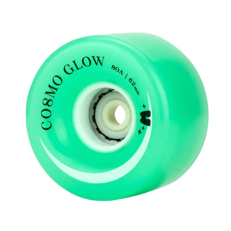 Moxi Cosmo Glow Quad Roller Skate Wheels Galaxy Green Wake2o