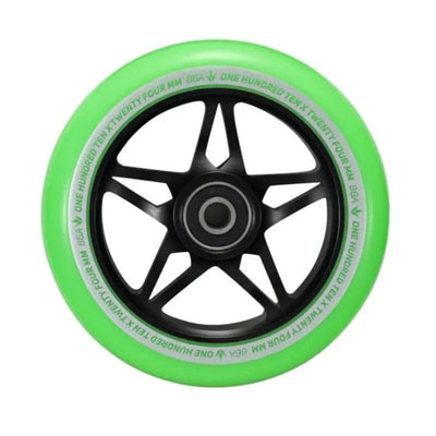 Blunt Envy S3 110mm Scooter Wheels - Black/Green - Wake2o