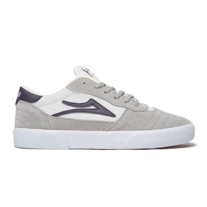 Lakai Cambridge Skate Shoes Light Grey/White Suede - Main Image