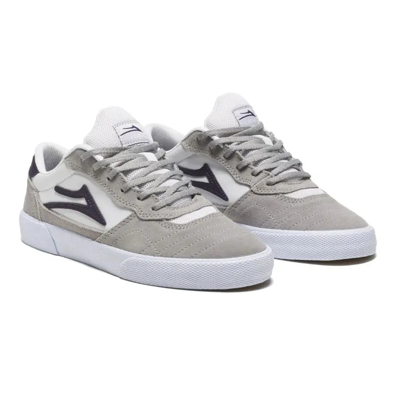 Lakai Cambridge Skate Shoes - Light Grey/White Suede