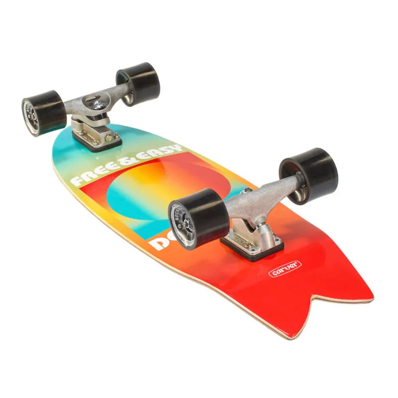 Carver Free and Easy Gradient Sun Surfskate Complete Paired With The Carver C7 Surfskate Trucks - Shrewsbury Skateboard Shop - Wake2o