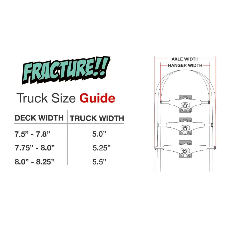 Fracture Skateboard Trucks Size Guide - Wake2o