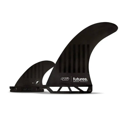 Futures 7" Hayden Shapes 2+1 Alpha Surfboard Fins - Black - Wake2o