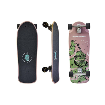Hamboards - 32" The Burst - Deep Diver Surfskate - Wake2o
