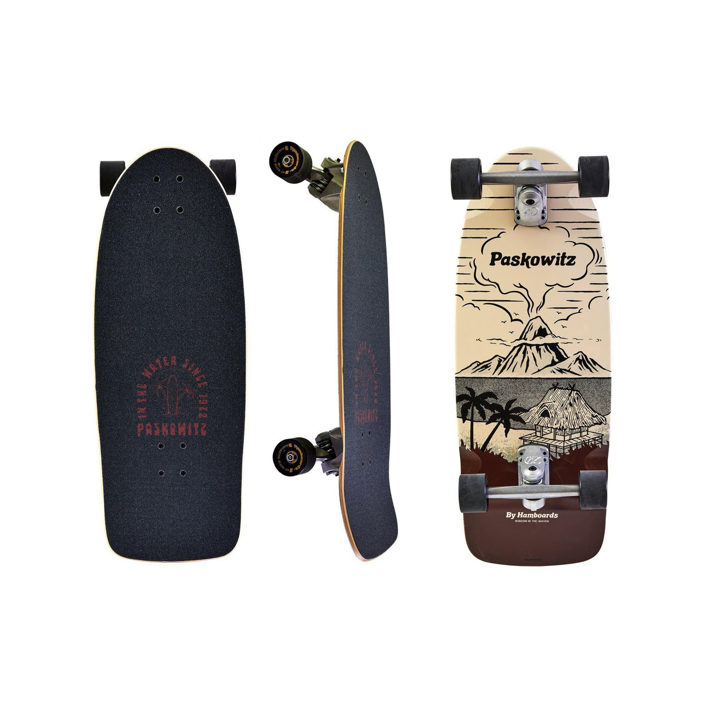 Hamboards - 30" The Paskowitz - Hut Island Surfskate - Wake2o