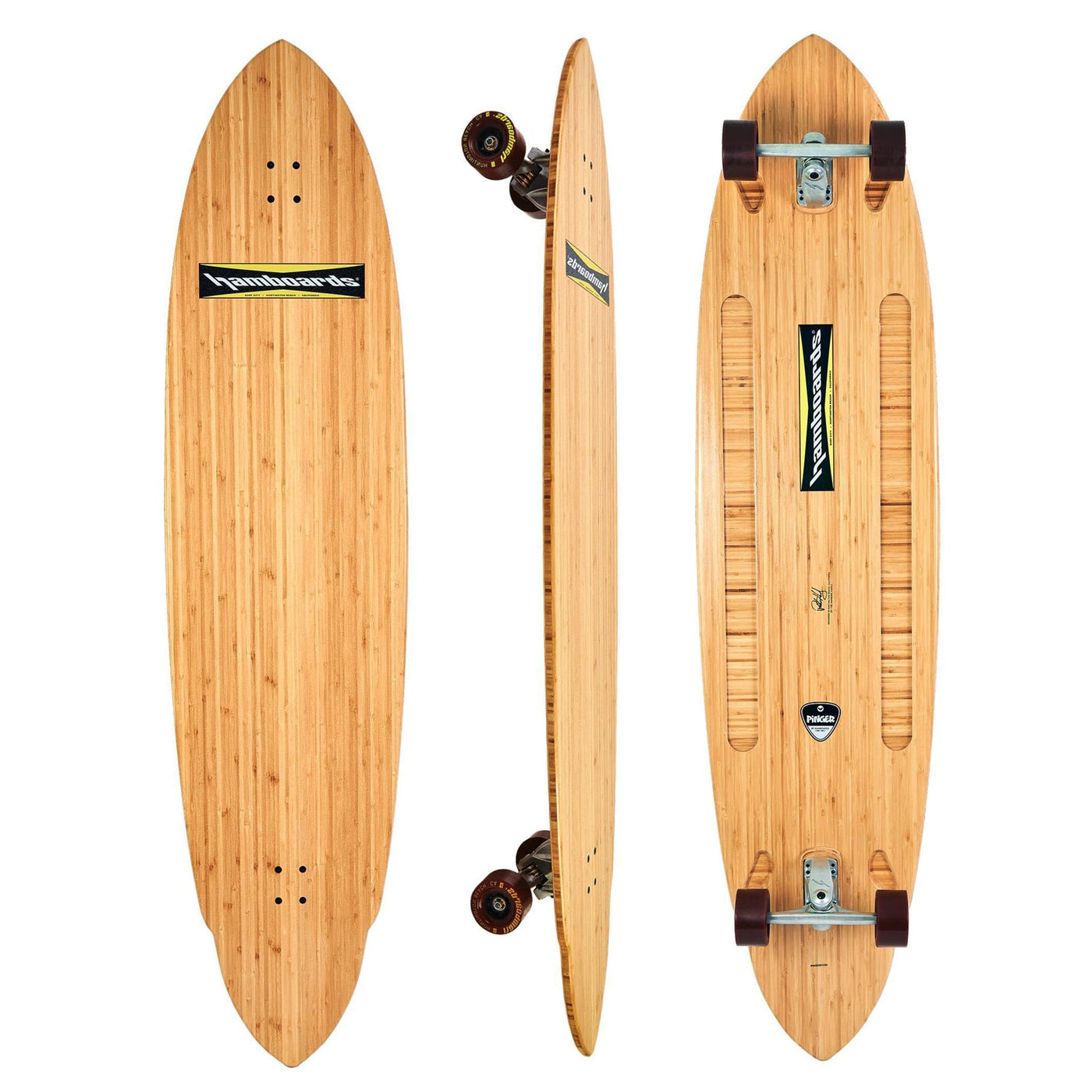 Hamboards - 5'7'' The Pinger - Bamboo Surfskate - Wake2o