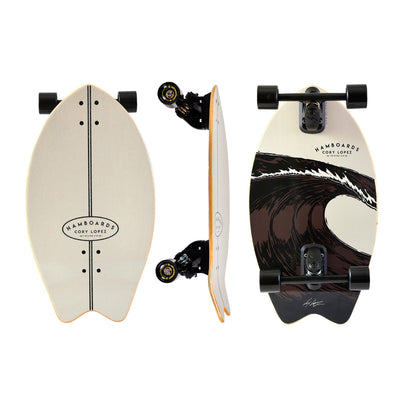 Hamboards - 26" The Corey Lopez Twisted Fin - Grey Surfskate Wake2o