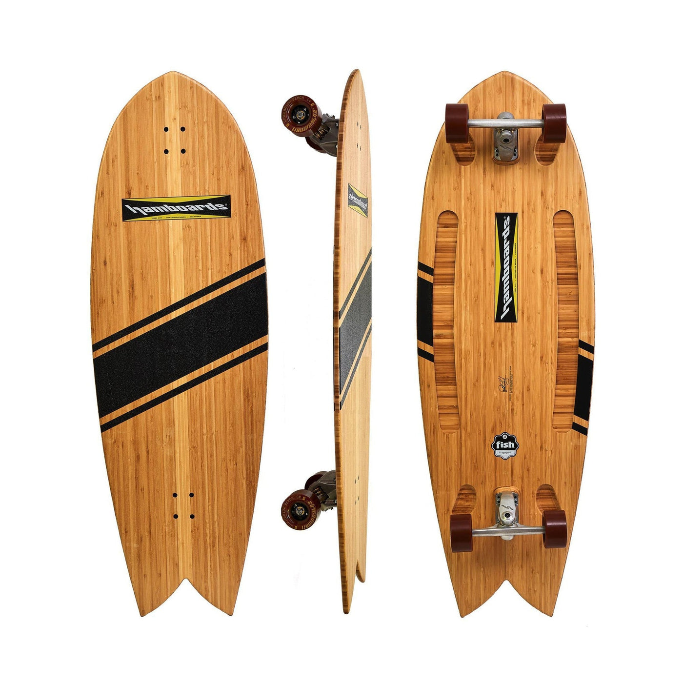 Hamboards - 4'5" The Fish - Wedge Surfskate - Wake2o
