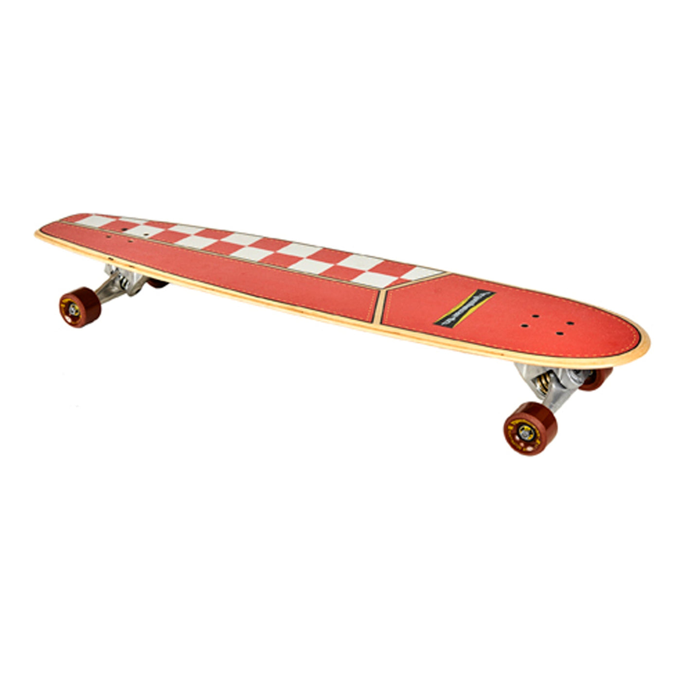 Hamboards - 45" The Huntington Hop - Orange/White Checkers - Surfskate - Wake2o Surf Cruiser