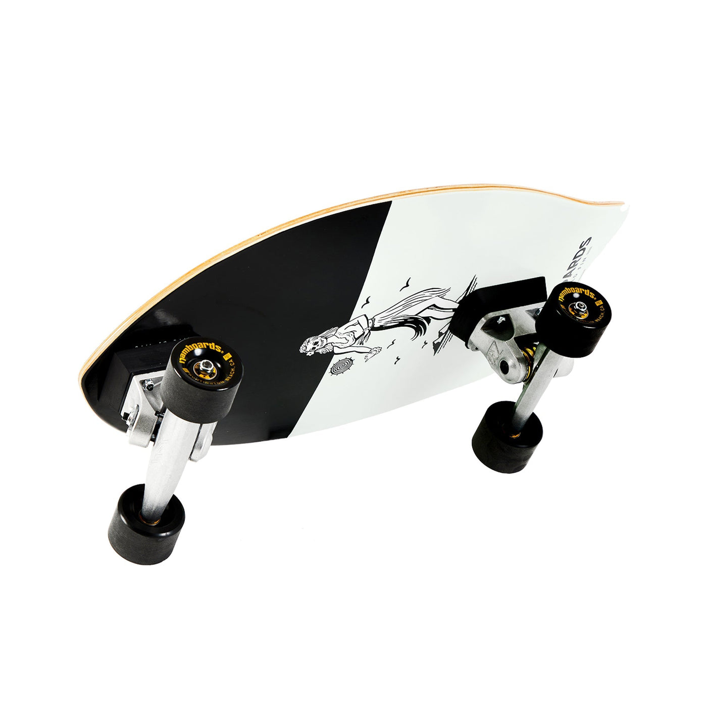 Hamboards - 26" The OC Twisted Fin - Hula Tan - Surfskate - Wake2o