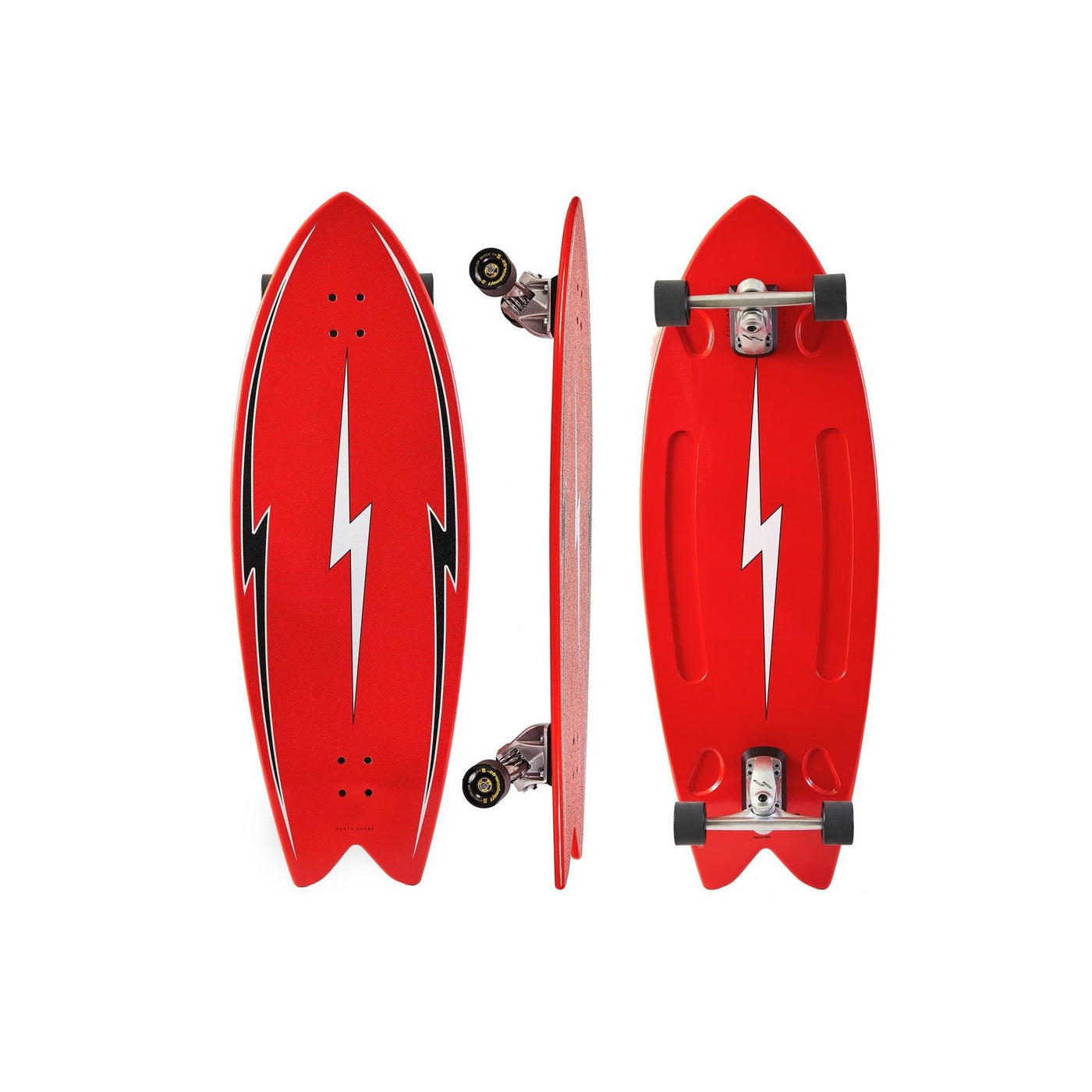 Hamboards - 43" The Pescadito - North Shore Red Surfskate - Wake2o