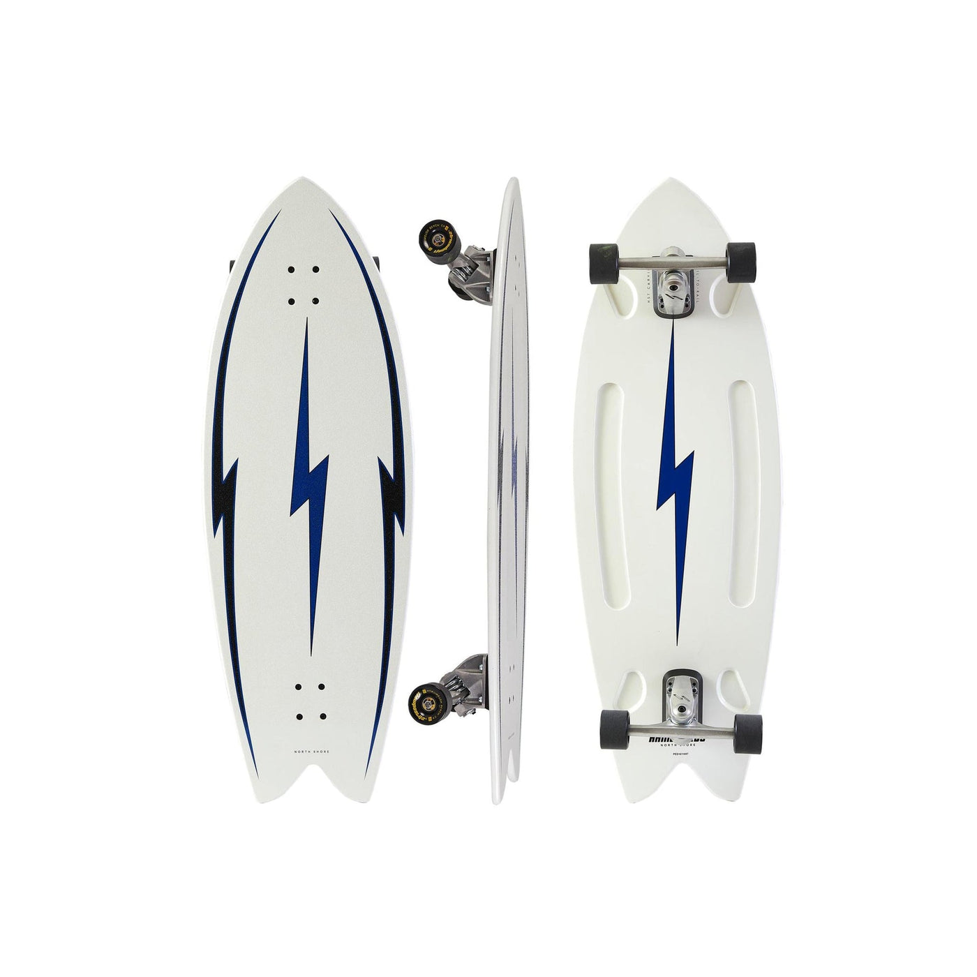 Hamboards - 43" The Pescadito - North Shore White - Surfskate - Wake2o