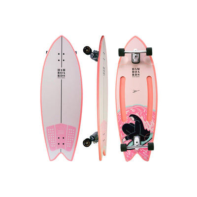 Hamboards - 43" The Pescadito - Tunnel Surfskate- Wake2o