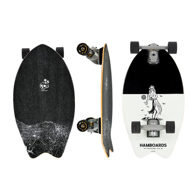 Hamboards - 26" The OC Twisted Fin - Hula Tan - Surfskate - Wake2o