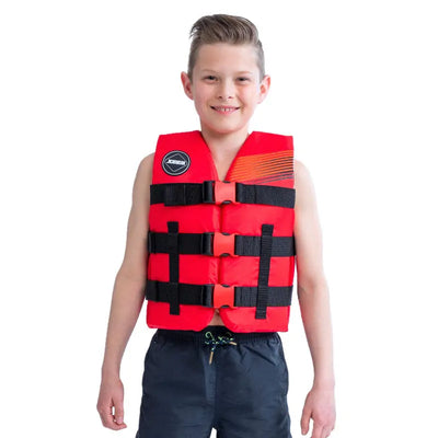 Jobe Nylon Kids Life Vest - Red - Best Quality Childs Life Jacket - Wake2o