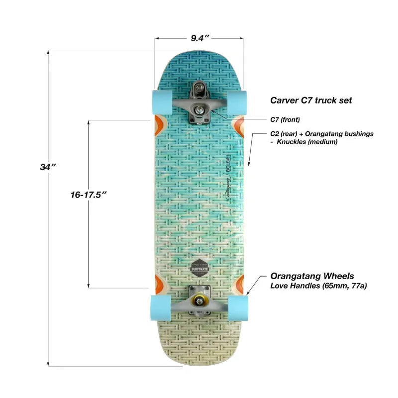 Loaded Bolsa II C7 Surfskate Complete - Shrewsbury Longboard Shop - Wake2o