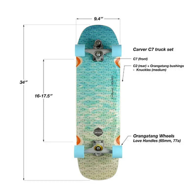 Loaded Bolsa II C7 Surfskate Complete - Shrewsbury Longboard Shop - Wake2o