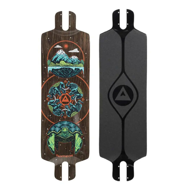 Pantheon Pranayama Cosmic Turtle Longboard Deck - Shrewsbury Skateboard Shop - Wake2o UK