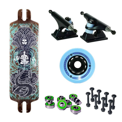 Pantheon Pranayama Patanjali Longboard Complete Paired With Karma 92mm Wheels and 149mm Stylus Trucks - Shrewsbury Skateboard Shop - Wake2o