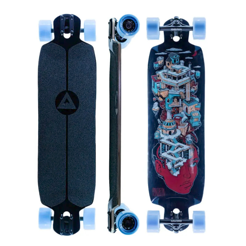 Pantheon Nexus 2025 FG Ruins Graphic Longboard Complete With Pantheon Karma Wheels - Shrewsbury Skateboard Shop - Wake2o