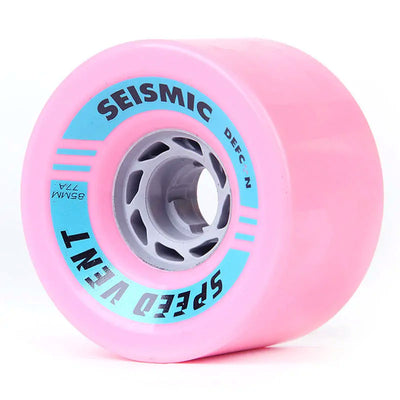 Seismic Speed Vent 85mm 77a Longboard Wheels In Bubblegum - Best Longboard Wheels For Downhill Riding- Shrewsbury Skateboard Shop - Wake2o