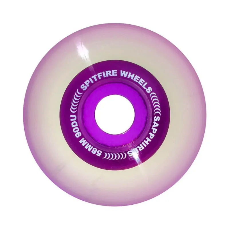 Spitfire Sapphire Radial Soft Purple Skateboard Wheels - 90a 58mm - Wake2o