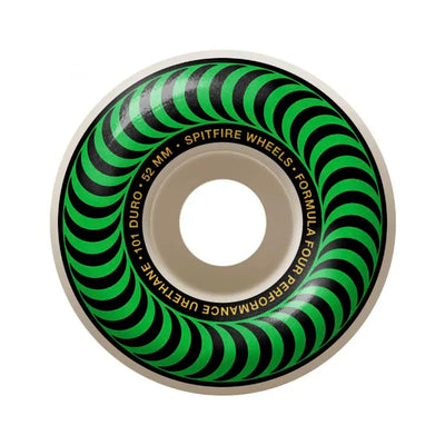 Spitfire Formula Four Classic 101a Skateboard Wheels - Green 52mm - Wake2o