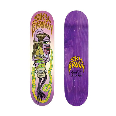 Toy Machine Sky Brown Guest Skateboard Deck 8.25" - Shrewsbury Skateboard Deck - Wake2o UK