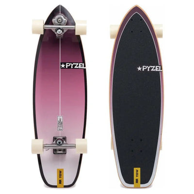 Yow X Pyzel Ghost 33.5" Surfskate Complete In Pink - Paired With YOW Meraki Truck System - Shrewsbury Longboard Shop - Wake2o