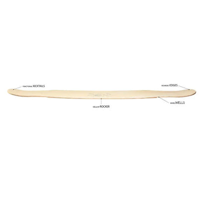 Zenit Hana Longboard Deck - The Best Dancing Longboard Deck - Shrewsbury Skateboard Shop - Wake2o UK