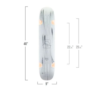 Zenit Marble 40" V3 Longboard Deck - The Best  Downhill and Freeride Longboard Deck - Shrewsbury Skateboard Shop - Wake2o UK