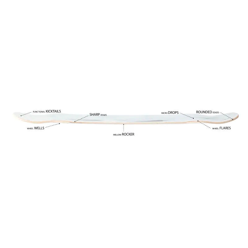 Zenit Marble 40" V3 Longboard Deck - The Best  Downhill and Freeride Longboard Deck - Shrewsbury Skateboard Shop - Wake2o UK