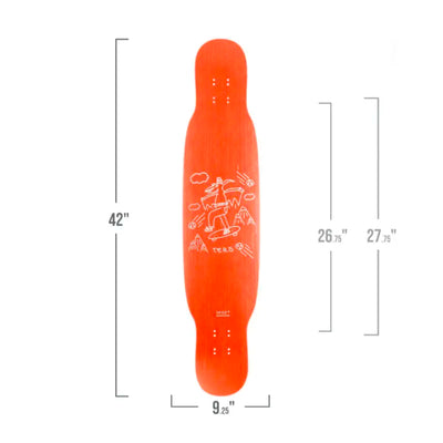 Zenit Tero 2.0 Longboard Deck - The Best Longboard For Dancing and Freestyle - Shrewsbury Skateboard Shop - Wake2o UK