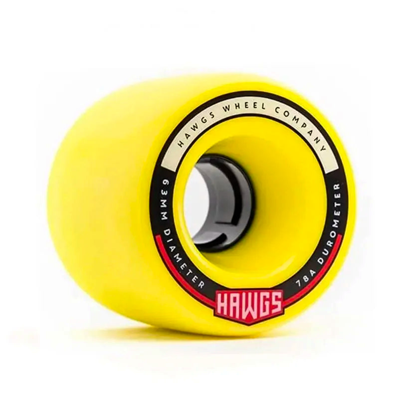 Hawgs Fatty 63mm Longboard Wheels In Yellow - Shrewsbury Skateboard Shop - Wake2o