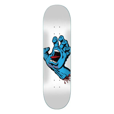 Santa Cruz Screaming Hand Skateboard Deck 8.25" White - Wake2o