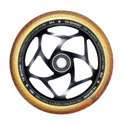 Blunt Envy Tri Bearing 120mm Scooter Wheels - Black/Gold - Wake2o