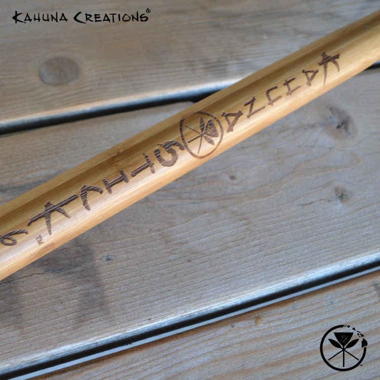 Kahuna Creations Bamboo Big Stick Land Paddle - Best Original Land Paddles For Sale - Wake2o