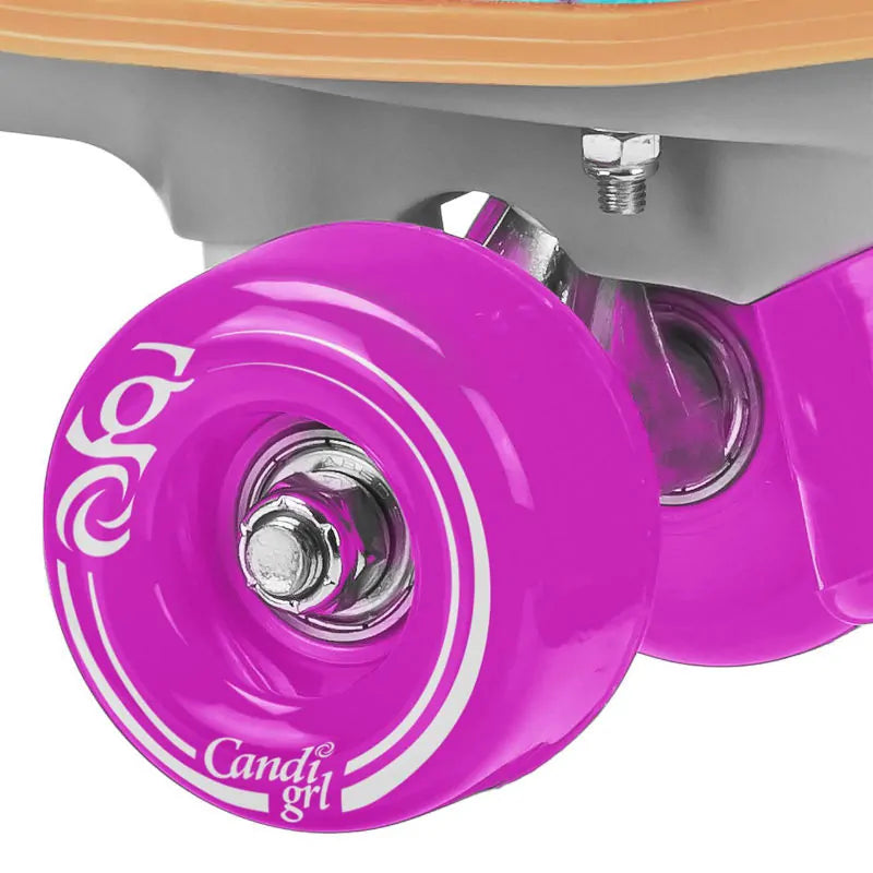 Candi Girl Sabina Quad Roller Skates - Mint/Purple - Wake2o