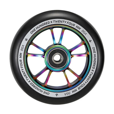 Blunt Envy 100mm Scooter Wheel - Black/Oil Slick - Individual Scooter Wheel - Wake2o