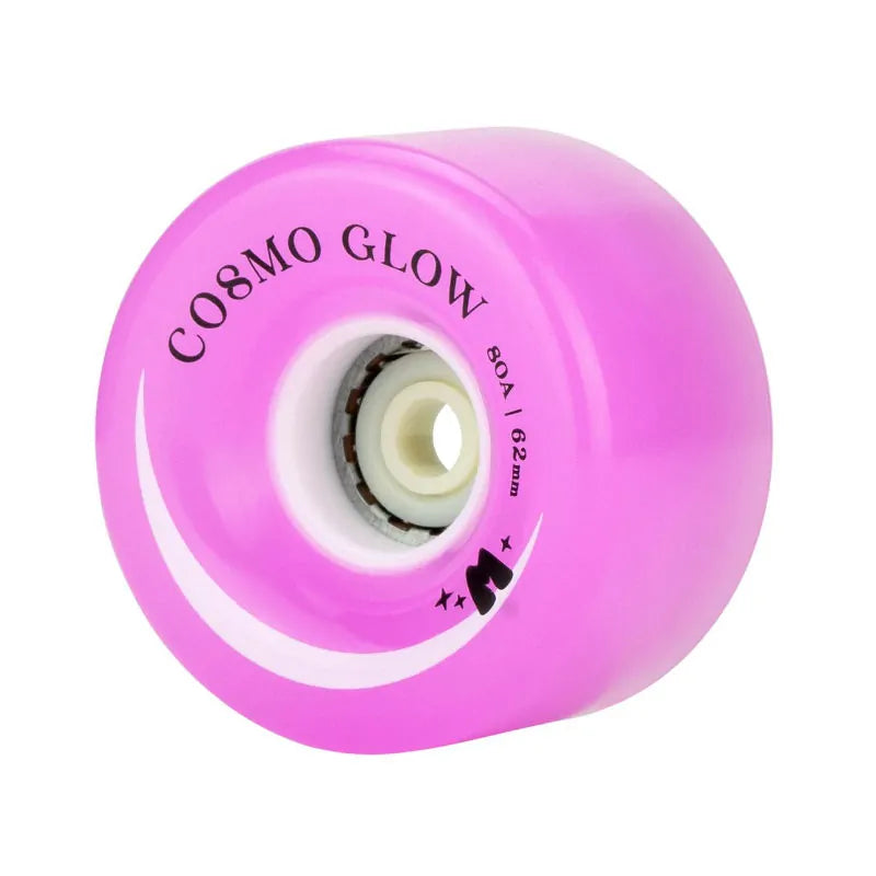Moxi Cosmo Glow Quad Roller Skate Wheels - Purple Haze - 62mm 80A - Wake2o
