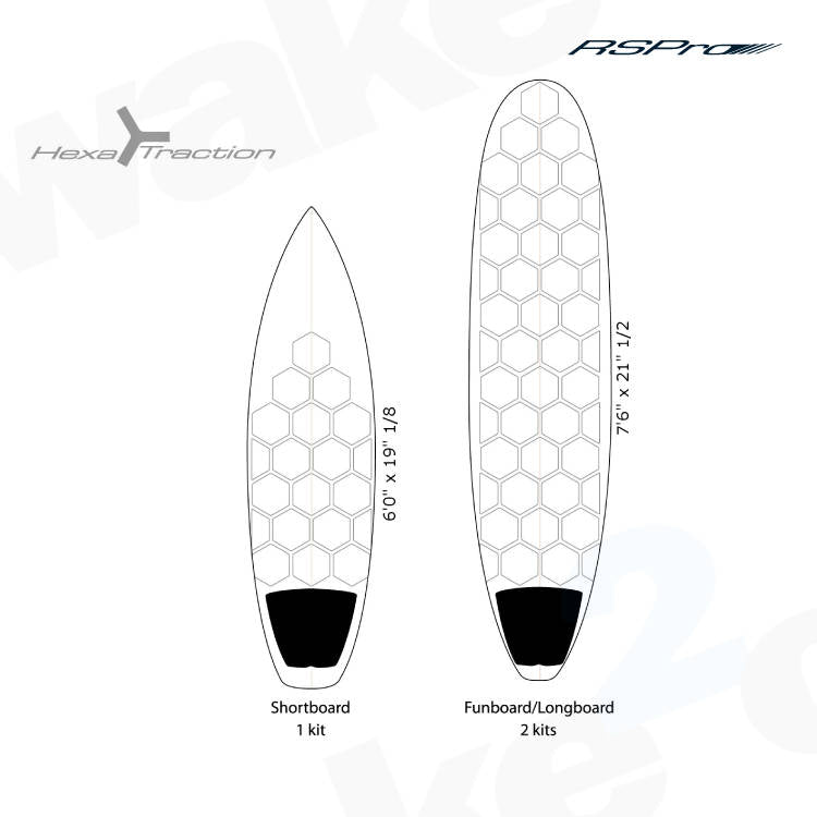 RSPro Hexatraction Surfboard Grip - Ideal for all surfboards and SUP - Shrewsbury Surf Shop - Wake2o