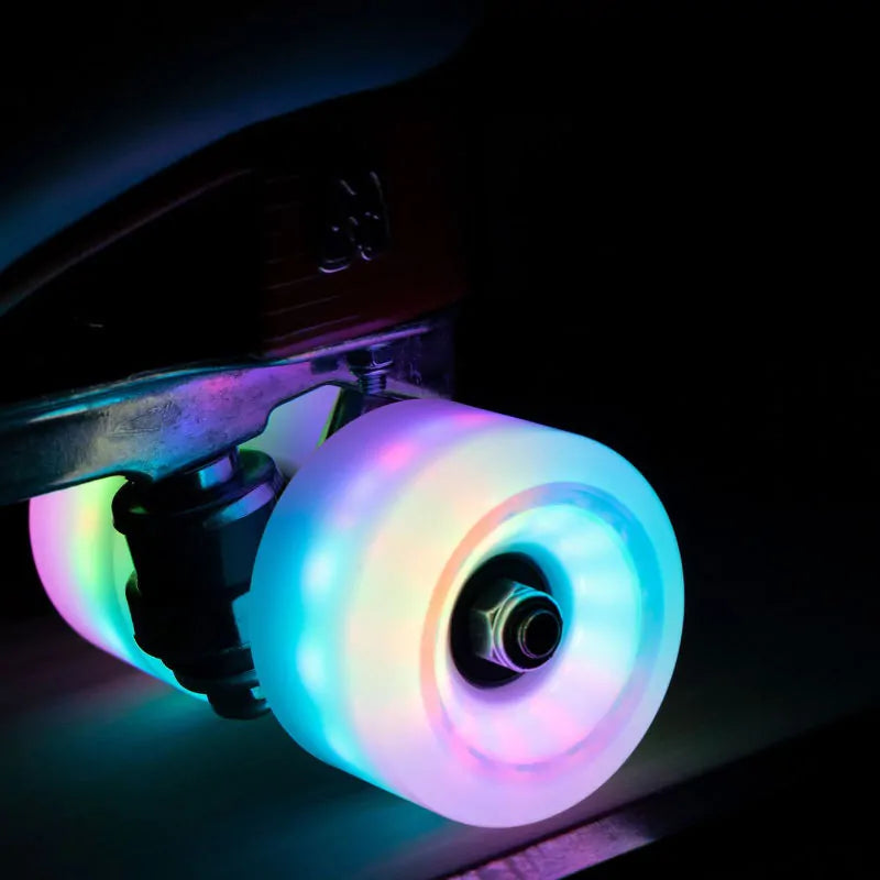 Moxi Cosmo Glow Quad Roller Skate Wheels - White Rain - 62mm 80A - Wake2o